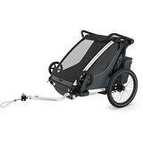 Thule Chariot Cross 2 double multifunkcionalna sportska prikolica za bicikl - 2 djece, siva | shoptok.hr