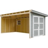 Timbela Vrtna hišica vrhunske kakovosti 11,47 m² - V231x248x530 cm - Brez tal in stranske stene - M940B-CAVERN STEEL, (5000117253) | Shoptok.si
