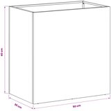  Vrtna saksija Bijela 50 x 30 x 40 cm Čelična vrata | shoptok.hr
