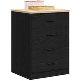 vidaXL Garažni ormar za odlaganje crni 60x51x85 cm masivne borovine | shoptok.hr