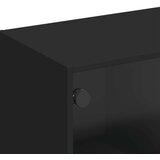 TV ormarić sa staklenim vratima crni 102x37x42 cm | shoptok.hr