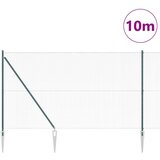 vidaXL varjena žična ograja s 7 stebri Zeleno 1.6x10 m Jeklo | Shoptok.si