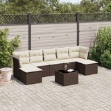 vidaXL 8-dijelni set vrtnih sofa s jastucima smeđi od poliratana | shoptok.hr
