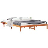  Posteljni okvir s stranskimi omaricami Voskast rjav, (5000084785) | Shoptok.si