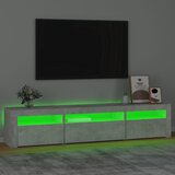 TV ormarić s LED svjetlima siva boja betona 195x35x40 cm | shoptok.hr