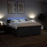  Krevet s oprugama i madracem crni 200x200 cm od tkanine | shoptok.hr