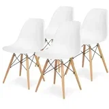 Set plastičnih trpezarijskih stolica Aurora bela 4/1 25-KS005SET