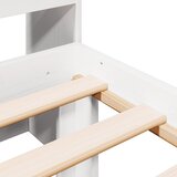 Krevet s regalom za knjige bez madraca bijeli 90x200cm borovina | shoptok.hr