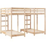  Trokatni krevet Smeđa 140 x 200 cm Čvrsto borovo drvo | shoptok.hr