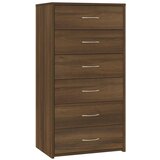 vidaXL Komoda s 6 predali rjavi hrast 50x34x96 cm konstruiran les, (20601450) Cene
