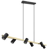 Trio Leuchten Trio - Luster na sajli MARLEY 6xGU10/35W/230V crna/zlatna | Eponuda.com