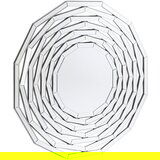 XORA STENSKO OGLEDALO, 100/100/1,9 cm steklo, leseni material | Shoptok.si