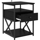  Noćni ormar 2 pcs Crni hrast 40 x 42 x 55 cm Konstruirano drvo | shoptok.hr