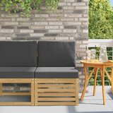  Srednji zunanji kavč Masiven les akacije Bela, (5000270112) | Shoptok.si
