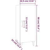  Komoda bela 34,5x34x90 cm konstruiran les, (20654523) | Shoptok.si