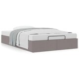 vidaXL Otomanski okvir kreveta bez madraca smeđesivi 120x190cm tkanine | shoptok.hr
