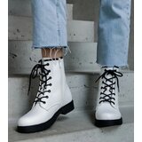 Gemre White insulated eco-leather worker ankle boots Veri | shoptok.hr