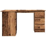 vidaXL kotna pisalna miza iz starega lesa iz umetnega lesa | Shoptok.si