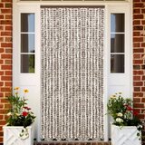 vidaXL Zastor protiv muha Smeđesiva i bijeli 100 x 230 cm od šenila | shoptok.hr