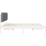  Krevetni okvir s tapiciranim uzglavljem Tamno siva 200 x 200 cm | Eponuda.com