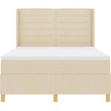 Box Postelja s vzmetnico in LED svetlobo Krem 140x190 cm Tkanina, (22049382) | Shoptok.si