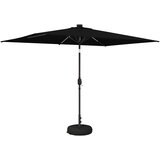 vidaXL Zunanje senčilo z LED lučmi 200 x 300 cm Poliester Črna, (5000247878) | Shoptok.si