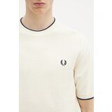 Fred Perry Majice & Polo majice TEXTURE FRONT KNITTED T-SHI Bež | Shoptok.si