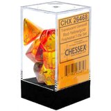 Chessex kockice - gemini - translucent - red-yellow & gold (7) | ePonuda.com