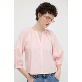 Desigual Bombažna srajca GISELLE ženska, roza barva, 24SWBW12