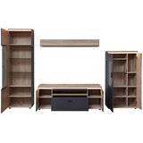 Stylife DNEVNI REGAL, barve grafita, barve hrasta Slike