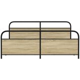 vidaXL Kovinski posteljni okvir brez vzmetnice sonoma hrast 180x200 cm | Shoptok.si