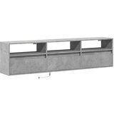 vidaXL Zidni TV ormarić s LED svjetlima siva boja betona 180x31x45 cm | shoptok.hr