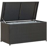 vidaXL Vrtna kutija za pohranu od poliratana 100 x 50 x 50 cm crna | shoptok.hr