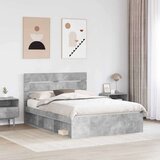  Konstrukcija postelje Beton 140 x 200 cm Masivno borovo les, (5000102711) | Shoptok.si