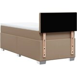  s oprugama i madrac cappuccino 90x190 cm od umjetne kože | shoptok.hr