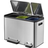 EKO Zbiralnik odpadkov s pedalom, prostornina 3 x 12 l, ŠxVxG 605 x 392 x 321 mm, nerjavno jeklo, trojni zbiralnik Cene