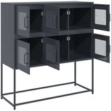 vidaXL Komoda antracit 100,5 x 39 x 107 cm od hladno valjanog čelika | shoptok.hr