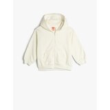 Koton Basic Hooded Sweatshirt with Zipper Long Sleeved Raspberry | shoptok.hr