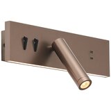 QAZQA Stenska svetilka bronasta nastavljiva z USB-C vklj. LED - Modric Cene