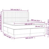  box spring s madracem LED plavi 160x200 cm od tkanine | shoptok.hr