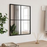 vidaXL Zidno ogledalo crno 40 x 50 cm pravokutno željezno Cijene