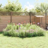  Ograda za vrt s kolčićima 24 pcs 95 x 50 cm Mesh Srebrna | Eponuda.com