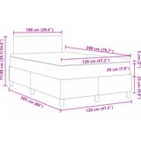 Box Postelja z vzmetnico in LED svetlobo svetlo siva 120x200 cm žametna tkanina, (22083325) | Shoptok.si