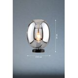 Fischer & Honsel Crna stolna lampa sa staklenim sjenilom (visina 27 cm) Nayla – | shoptok.hr