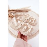 Boto Girls Sandals With Golden Detail Beige Lunessa | Shoptok.si