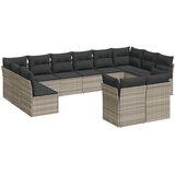  12-dijelni set vrtnih sofa poliratan s jastucima svijetlosivi | shoptok.hr
