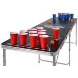 HI sklopivi stol za pivski pong podesive visine crni | shoptok.hr