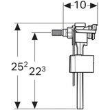 Geberit uljevni ventil impulsbasic333 3/8" mesing 136.700.00.3 | shoptok.hr
