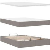  Otomanska postelja z vzmetnico & LEDs taupe 140x190 cm blago, (22053667) | Shoptok.si
