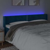  LED uzglavlje tamnoplavo 203x16x78/88 cm baršunasto | shoptok.hr
